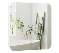 Arched Bathroom Mirror Cabinet, Wall Mounted Mirrored Cabinet HOMCOM White One Size