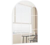 HOMCOM Arched Window Wall Mirror for Living Room Bedroom, 91x60cm, White