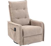 HOMCOM Armchair Fabric Height-Adjustable Seat Brown 150000 kg 710 x 930 x 990 mm