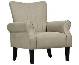 HOMCOM Armchair Fixed Armrest Beige 150 kg 839-877V70LG 730 x 800 x 940 mm