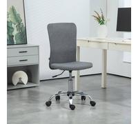 HOMCOM Armless Computer Desk Chair - Makeup Vanity Chair for Home - Grey | TJ Hughes