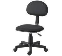 Homcom Armless Office Chair With Adjustable Height, 360 Swivel Wheels, Black