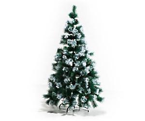 HOMCOM Artificial Christmas Tree Green, Snow Flocked 830-125 75 x 150 cm