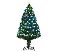 Homcom Artificial Christmas Tree Green with Led Lights 122 cm