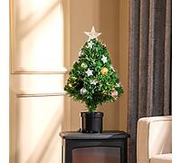 Homcom Artificial Christmas Tree Green with Lights