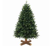HOMCOM Artificial Christmas Tree, Hinged Xmas Tree with 1620 PE & PVC Branch Tips, 5ft, Green