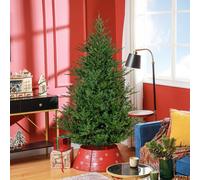 HOMCOM 5ft Bushy and Bare Artificial Christmas Tree - Green, Green