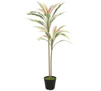 HOMCOM Artificial Cordyline Tree, 90 cm, 29 Leaves, Yellow, Outdoor