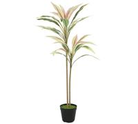 HOMCOM Artificial Cordyline Tree, 90 cm Fake Cordyline Tree with 29 Leaves, Realistic PEVA Faux Plant in Moss Effect Pot for Home Indoor Outdoor Decor, Yellow