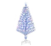 HOMCOM Artificial Fibre Optic Christmas Tree Seasonal Decoration w/ 16 LED - 4ft