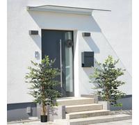 HOMCOM Artificial Ficus Tree in Pot, 130cm Tall Fake Plant with Lifelike Leaves and Natural Trunks, for Indoor Outdoor, Set of 2, Green