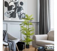 HOMCOM Artificial Palm Plant in Pot for Indoor Outdoor Home Decor, 140 cm