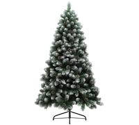 HOMCOM Artificial Pine Christmas Tree with Pinecones, Steel Base in Green | Size: 6ft HOMCOM Green 6ft