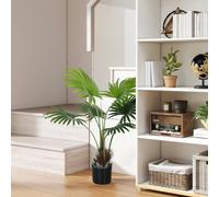 HOMCOM Artificial Plant with PEVA Leaves and Coconut Coir for Home Office - Green - Φ16.5 x 94H cm