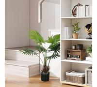 Homcom Artificial Tree Plant With Peva Leaves And Coir For Home Office