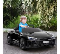 HOMCOM Audi Licensed 12V Kids Electric Ride-On, with Remote Control, Suspension System, Lights, Music, Motor - Black