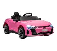 HOMCOM Audi RS e-tron GT Licensed Electric Car for Kids, 12V Battery Powered Electric Ride-on Toy with Remote Control Music, Suspension Wheels, Soft Start, for 3-5 years, Pink