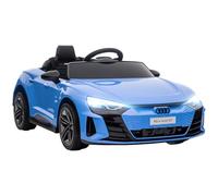 HOMCOM Audi RS e-tron GT Licensed Electric Car for Kids 12V Music Blue | Battery Powered Electric Ride On Toy, Remote Control, Suspension Wheels, Soft Start, Auxiliary Wheels, for 3-5 Years