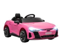 HOMCOM Audi RS e-tron GT Licensed Electric Car for Kids 12V Music Pink | Battery Powered Electric Ride On Toy, Remote Control, Suspension Wheels, Soft Start, Auxiliary Wheels, for 3-5 Years