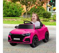 HOMCOM Audi RS Q8 6V Kids Electric Ride On Car Toy w/ Remote USB MP3 Bluetooth in Pink HOMCOM Pink
