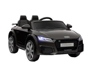 HOMCOM Audi TT RS Licensed 12V Kids' Electric Ride on, Electric Car for Kids with Parental Remote Forward Reverse, Lights, Horn, Music, MP3 Player, Seatbelt, Black