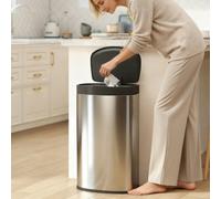 Homcom Automatic Kitchen Bin With Soft-Close Lid, 55L Sensor Wastebasket