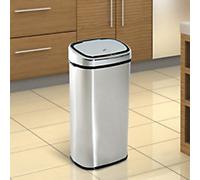 HOMCOM Automatic Sensor Bin 68 L Silver Acrylonitrile Butadiene Styrene, Polypropylene, Stainless Steel