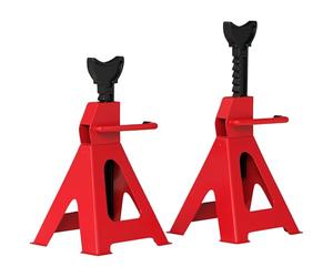 HOMCOM Axle Stands 2 Ton Car Jack Stands Pack of 2, Red