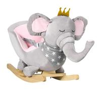 HOMCOM Baby Rocking Horse Elephant Rocking Chair Rocker Toy, for 18-36 Months - Grey - 60 x 33 x 45 cm - Kids Rocking Horse