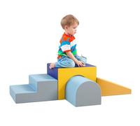 HOMCOM Baby Soft Play Set for Toddlers 12-36 Months 4 Piece Blue