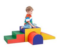 HOMCOM Baby Soft Play Set for Toddlers 12-36 Months 4 Piece Red