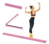 HOMCOM Balance Beam Trainer, 2.4 m-Pink Aosom UK