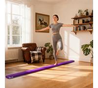 HOMCOM Balance Beam Trainer Kids Teens Fold Skill Performance Suede Pink Home Exercise in Purple HOMCOM Purple