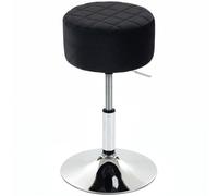 HOMCOM Bar Stool Adjustable Swivel Chair Velvet-feel seat 1 Piece, Black