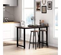 HOMCOM Bar Stools Set of 2 Counter Height Bar Stools for Dining Room Kitchen