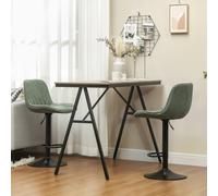 Homcom Bar Stools Set Of 2, Modern Armless Bar Chairs In Green Green One Size