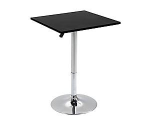 HOMCOM Bar Table 835-303BK Black 600 x 600 x 1,030 x 820 - 1,030 mm