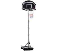 HOMCOM Basketball Hoop and Stand with PE Backboard, 1.6-2.1m, Black