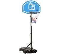 HOMCOM Adjustable Basketball Hoop Stand w/ Wheels and Weight Base Blue