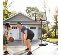 Outsunny Freestanding Adjustable Basketball Hoop - Black