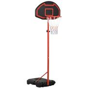 HOMCOM Basketball Hoop Outdoor with Weighted Base, 1.55-2.1m, Black