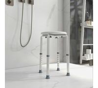 HOMCOM Bath Chair Height Adjustable Shower Seat for Elderly Disabled - White