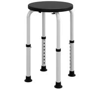 HOMCOM Bath Chair Shower Seat Safety Bathroom Elderly Aids Adjustable Positions Black