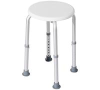 HOMCOM Bath Chair Shower Seat Safety Bathroom Elderly Aids Adjustable Positions White