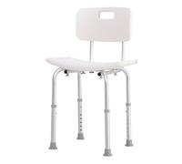 Homcom Bath Chair Shower Stool Safety Seat Bathroom Adjustable Positions In White White