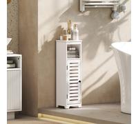 Portland Single Door Single Shelf White Bathroom Cabinet