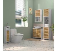 Homcom Bathroom Cabinet, Slim Bathroom Unit With Adjustable Shelf, White White One Size