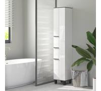 Homcom Bathroom Cabinet With Adjustable Shelves, Double Doors And Drawer In White White