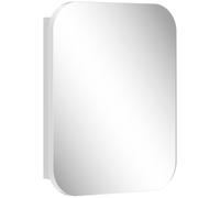 HOMCOM Bathroom Medicine Cabinet with Mirror, Bathroom Wall Cabinet with Adjustable Shelves, Soft Close Hinges, White