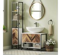 Homcom Bathroom Under Sink Cabinet For Basin With Or Without Pedestal